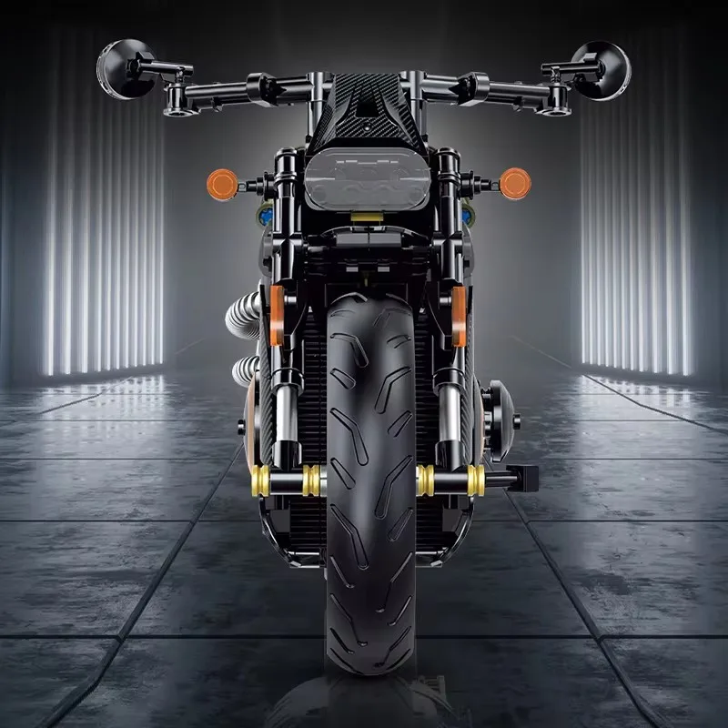 テクニカルオートバイビルディングブロックデュークハーレーバイク機関車レーサーレンガ組み立てるモデル車両おもちゃクリスマスギフト子供
