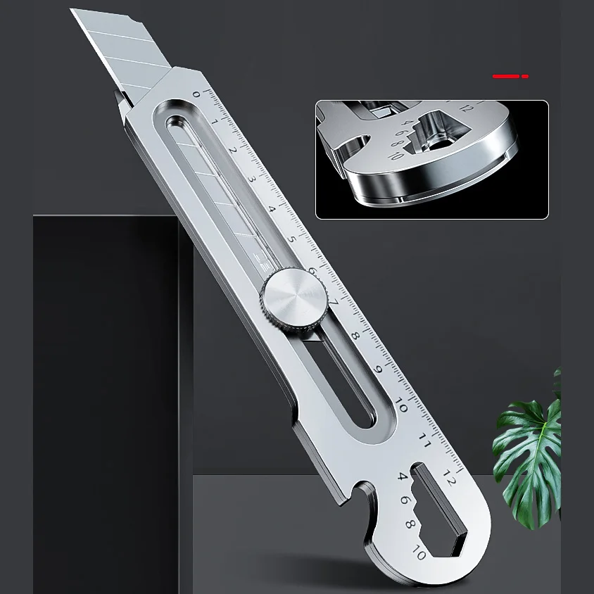 Multi function Knife Pocket Utility Knife Unboxing Cutter Stainless Steel Multitool knives 6 In 1 Outdoor Survival Rescue Tool