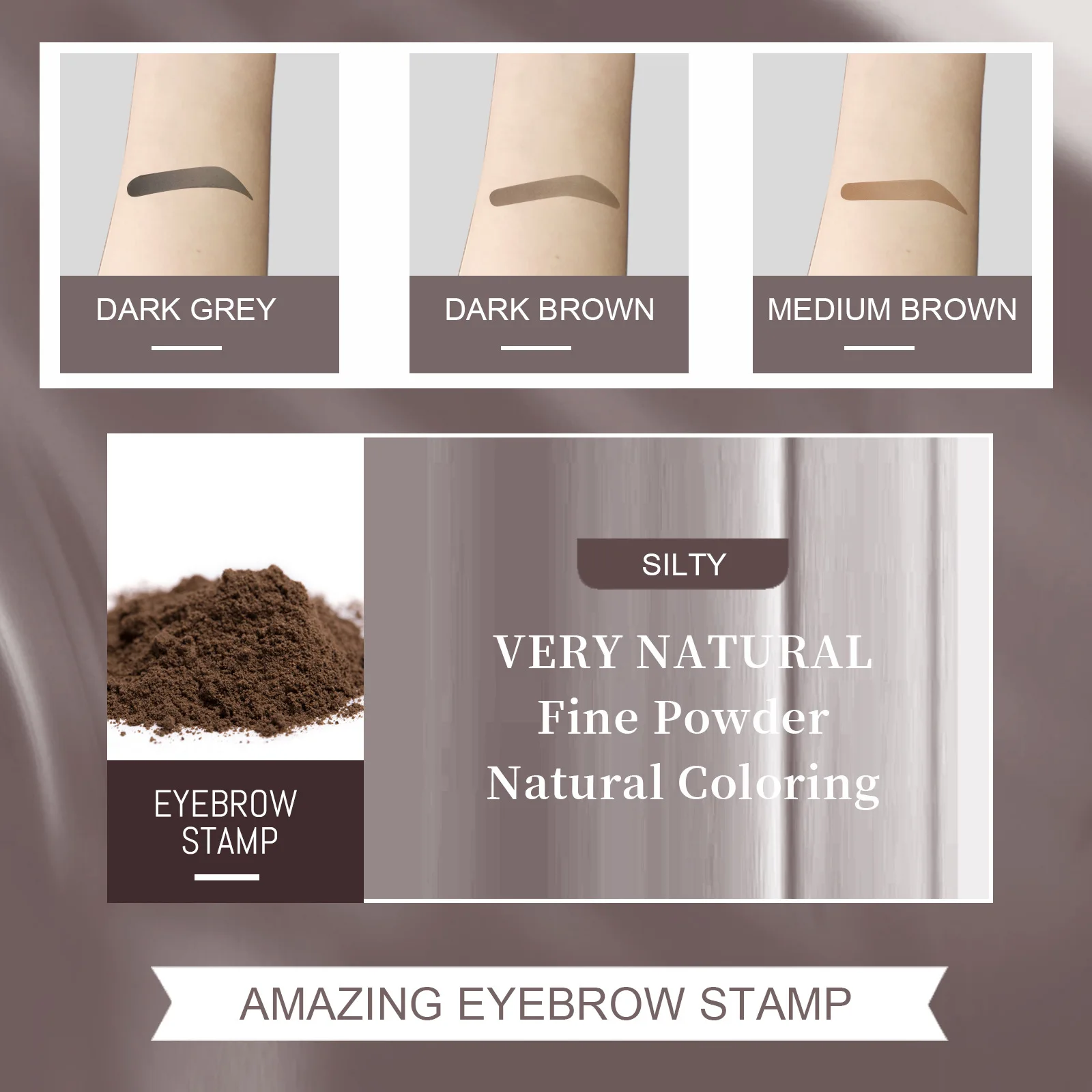 EELHOE Eyebrow Stencil Kit One Step Brow Stamp Shaping Kit Magic Brow Stencil กันน้ํายาวนานธรรมชาติสีแต่งหน้าเครื่องมือ