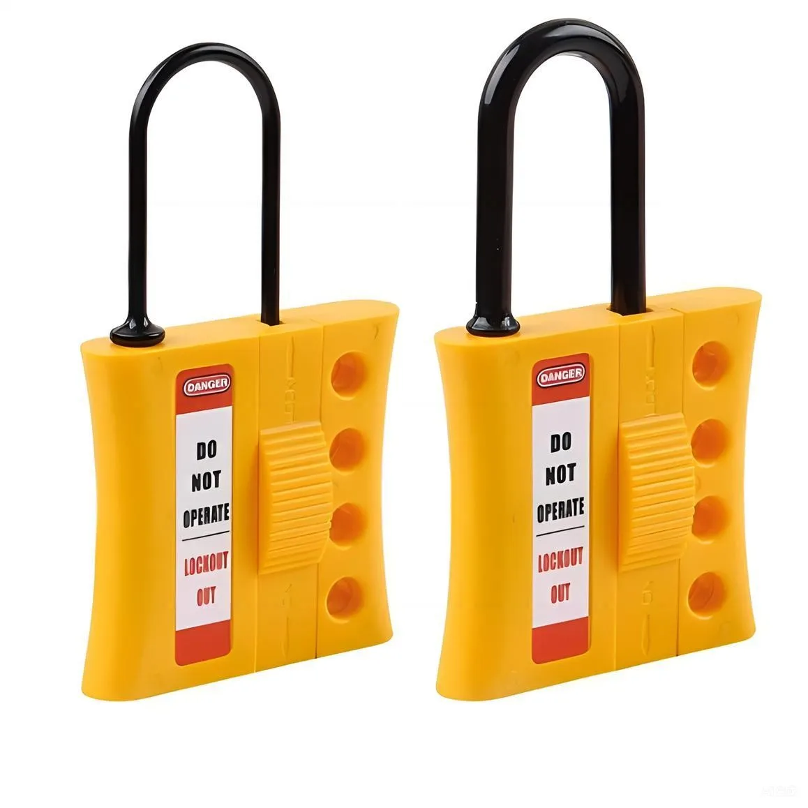 Premier non-conductive lockout hasp - 4 holes De-Electric Slider Hasp 4 Padlock Holes 3mm 6mm Shackle