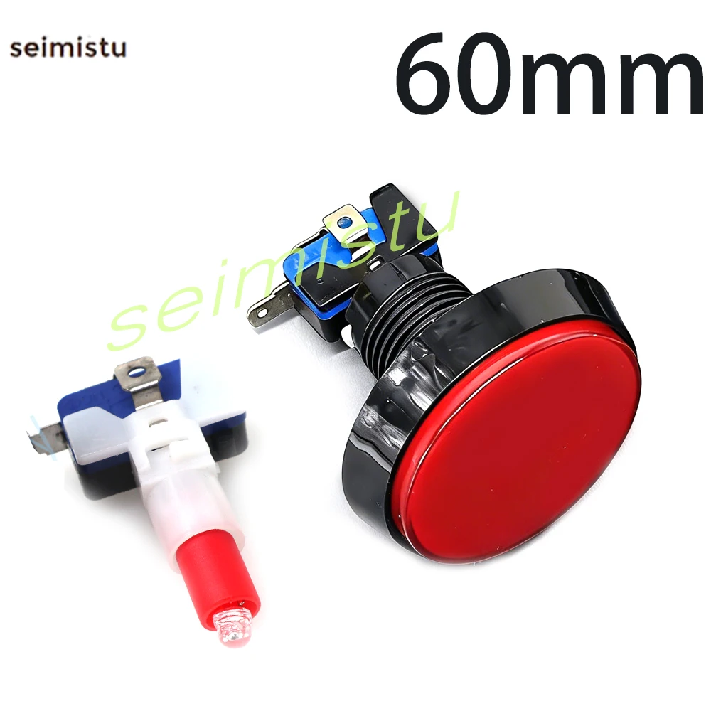 60mm Arcade-Druckknopf LED-Beleuchtet DC 12V Flachknopf für Arcade-Spielautomaten, Kartenabholung, Autowaschanlagen, Verkaufsautomaten-Teile DIY – Detail 11