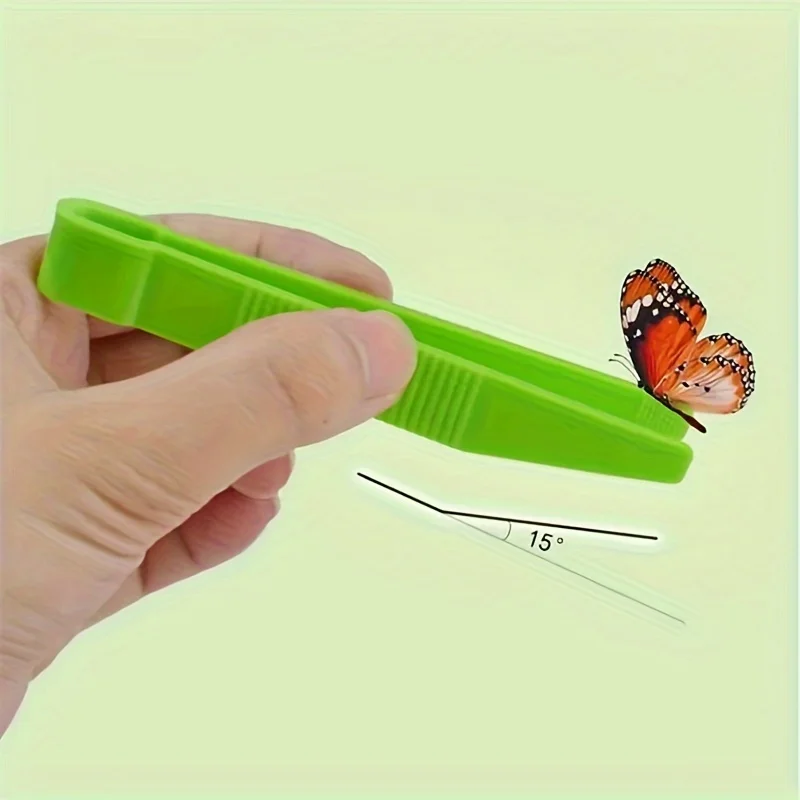 5pcs High Quality Durable Plastic Clip Tweezers Fine Motor for Kids Toddler Learning Toys for Kids Plant Insect Study Tools Set