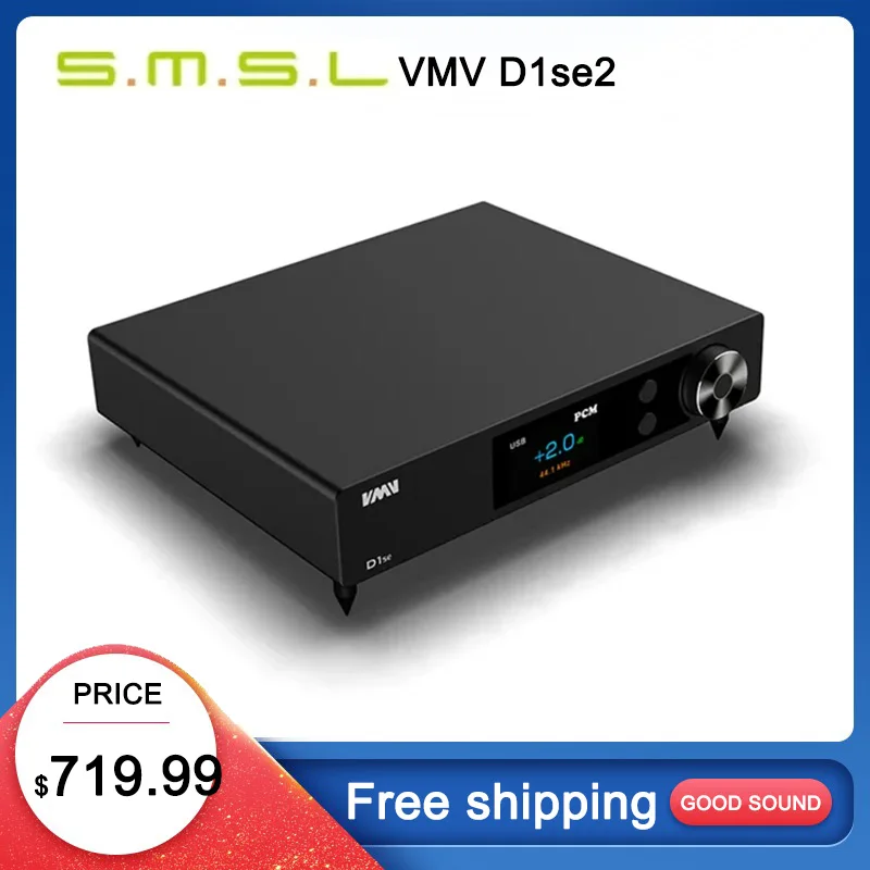 SMSL VMV D1se2 MQA MQA-CD ES9039MSPRO DAC Bluetooth 768kHz 32bit DSD512 D1SE 2 Decoder With Remote Control