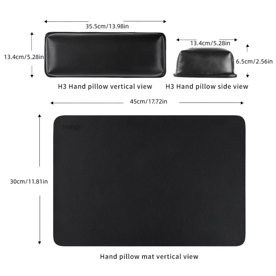 PU Leather Nail Art Hand Rest Pillow Professional Manicure Arm Rest with Two-tone Leather Pad for Nail Tech Salon Home Use