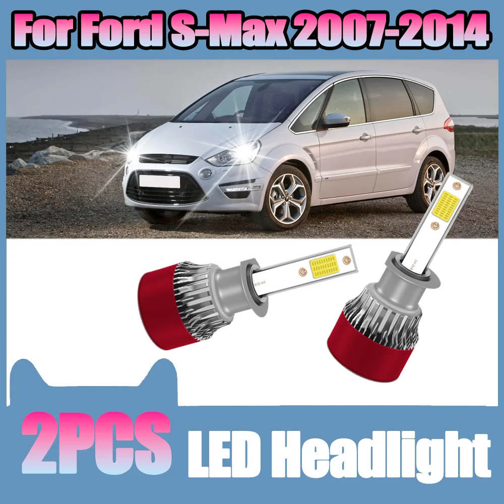 

2PCS 20000LM High Power Auto Head Lamps LED Headlight Car Lights Canbus No error 6000K Super White 12V For Ford S-Max 2007-2014