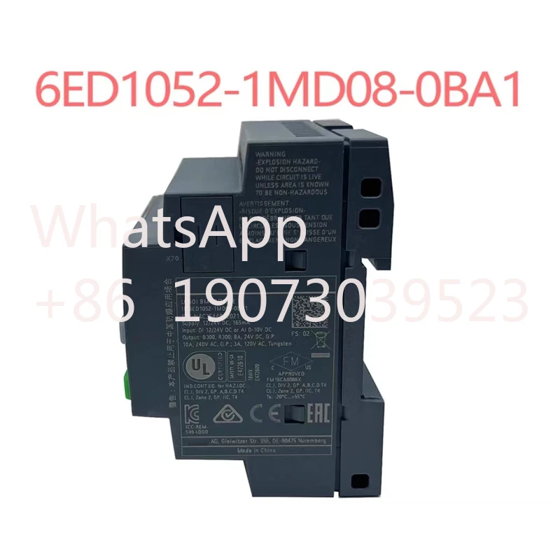 Only Sell The Brand New Original 6ED1052-1MD08-0BA1 LOGO 12/24RCE With Display Module 12/24V DC/RELAY 8 DI 4AI PLC