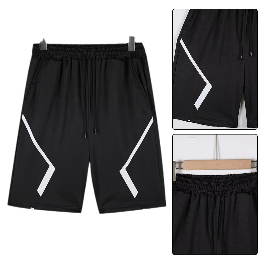 تنفس رياضية الرجال تشغيل السراويل الركبة طول سريعة الجافة المواد مستقيم السراويل نمط تنفس الصيف السراويل