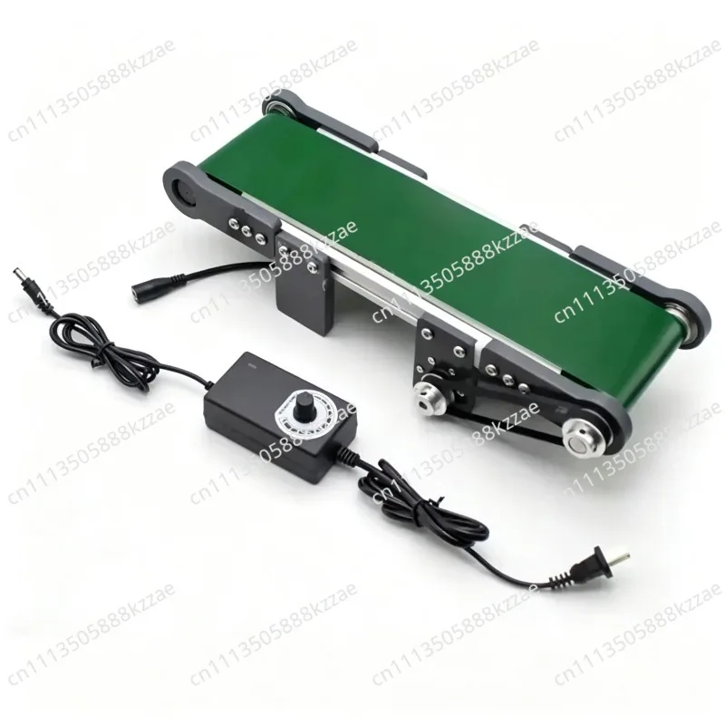10x35cm Mini Electric Desktop Conveyor Belt 0-116RPM Speed Adjustable DIY Elevator Model Friction Experimental Device
