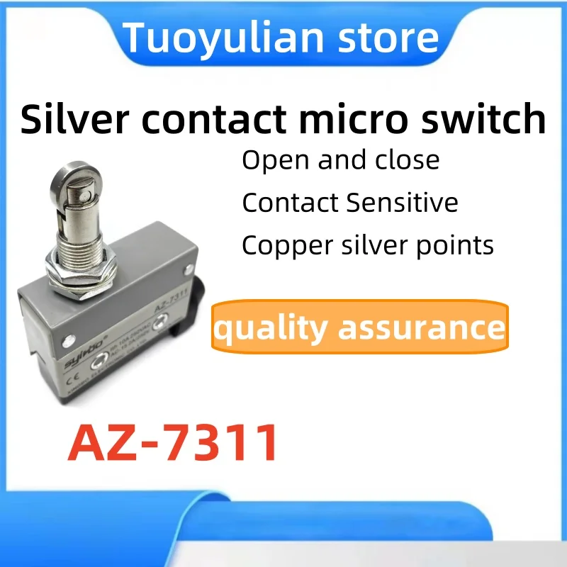 Silver contact micro switch AZ-7311 travel limit switch CZ TZ-7311 metal roller one open and one closed