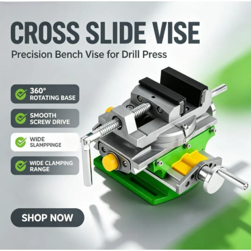 3Inch Cross Slide ViseTable Compound Table Worktable Bench Alunimun Alloy Milling Drilling Precision Pliers Fixed Fixture