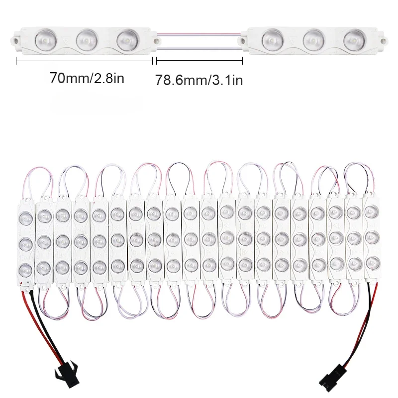 Ac220v led injection modul licht smd3030 3m 20 teile/los super helle hintergrund beleuchtung wasserdicht im freien für werbung zeichen beleuchtung