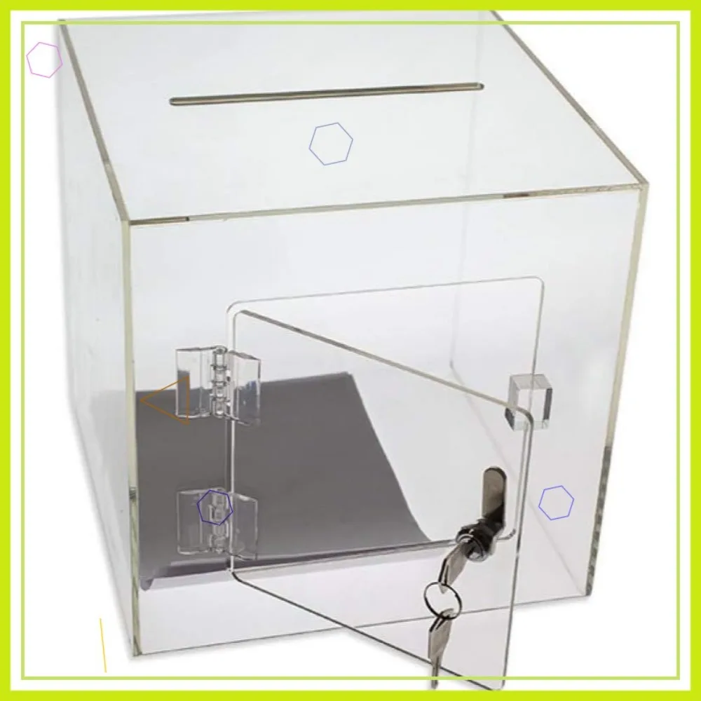 

USA Made Clear Acrylic Ballot Box Donation Cube 12 Inch