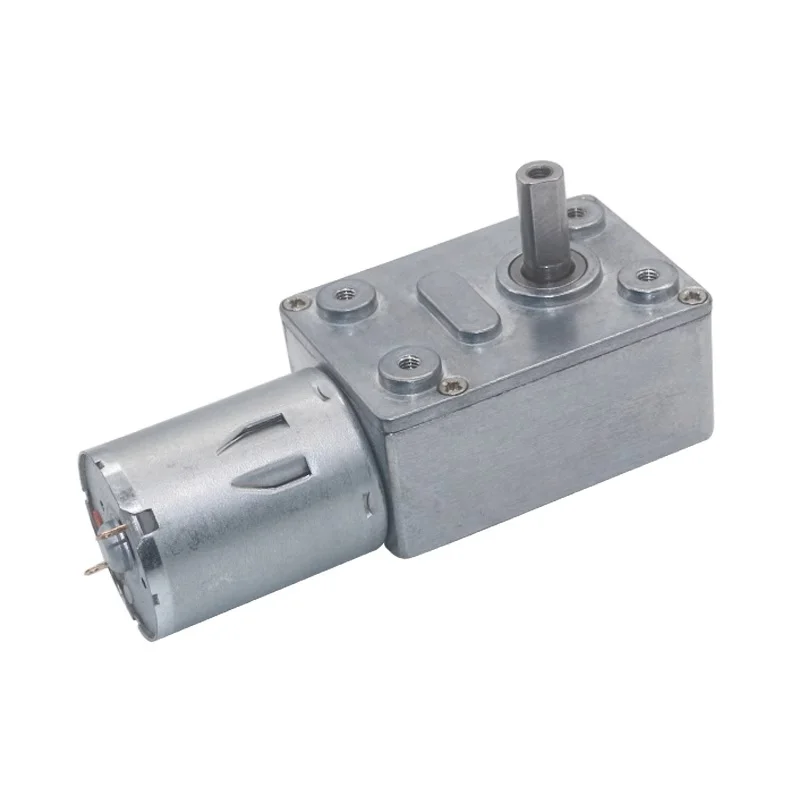 

Worm Gear Reduction Brushed Motor DC 6V 12V 24V Reversible High Torque With Self-locking Metal Gear