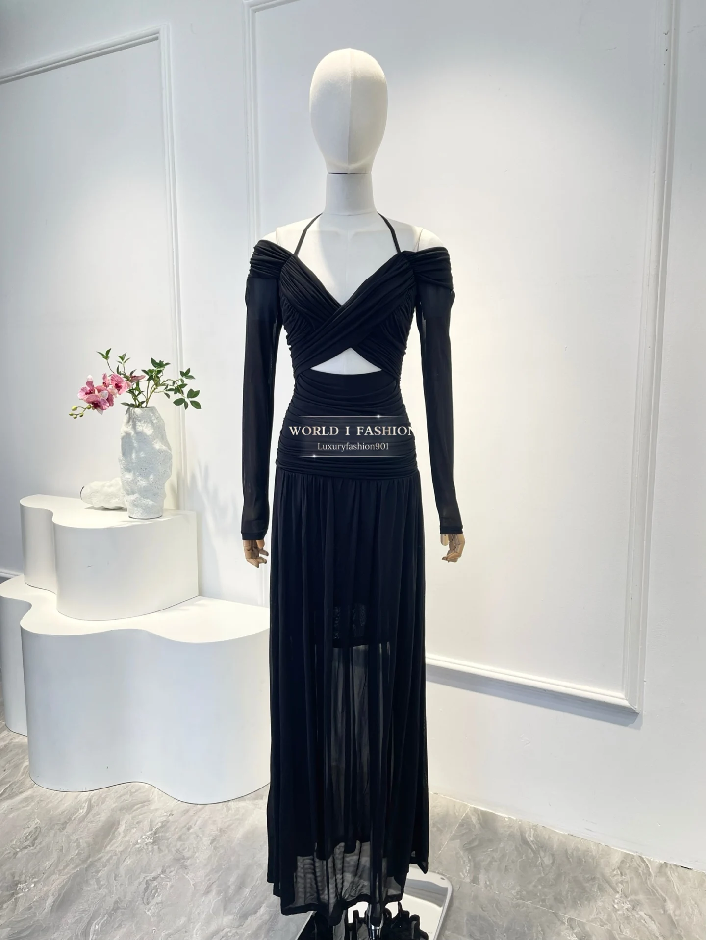 فساتين متوسطة الطول بأكمام طويلة على الموضة جديدة لعام 2025 ذات جودة عالية وجذابة كصور #1