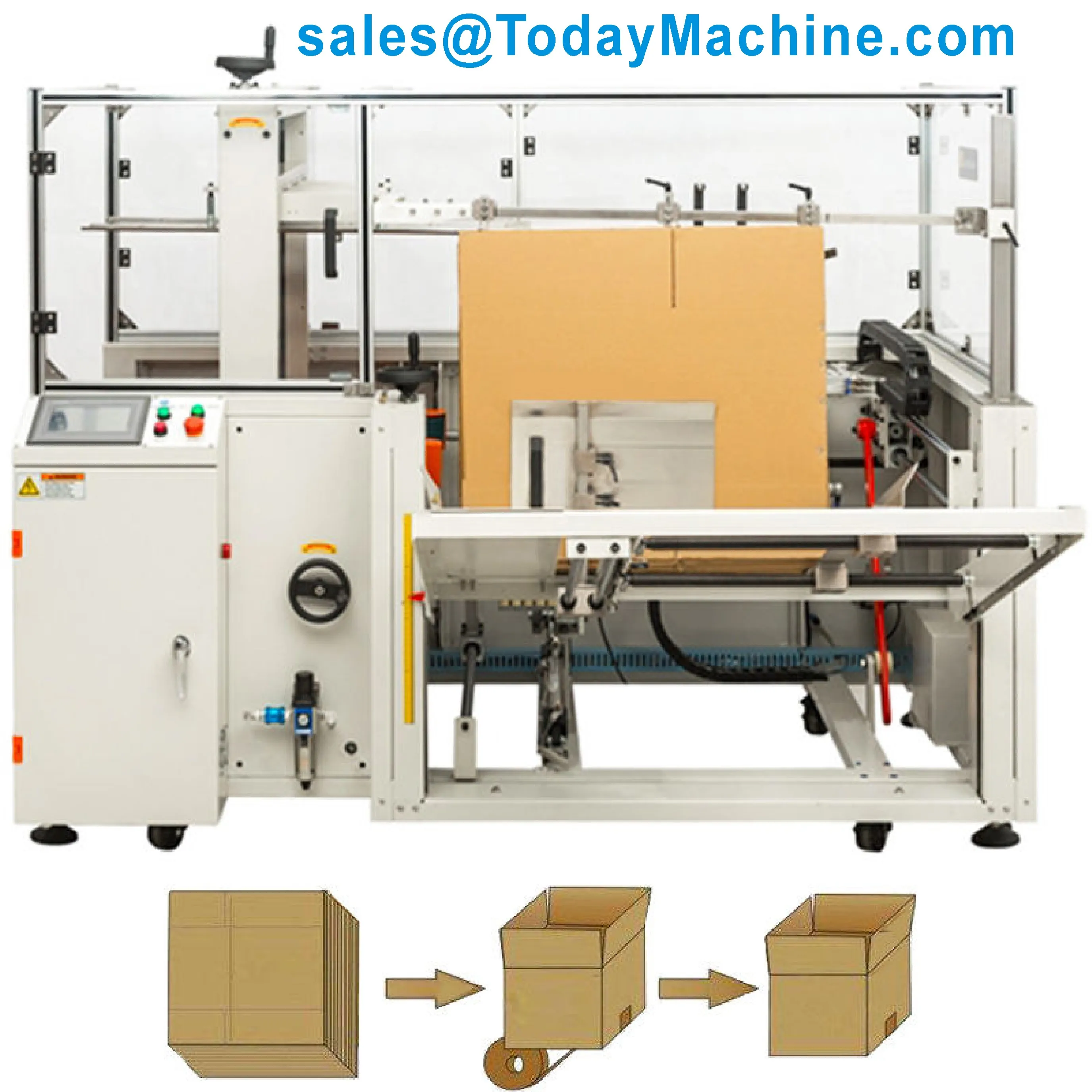 Efficient Case Box Semi Auto Carton Erector and Sealing Iron Machine Smartf02 Fully Automatic Box Taper Case Sealer Machine Cart