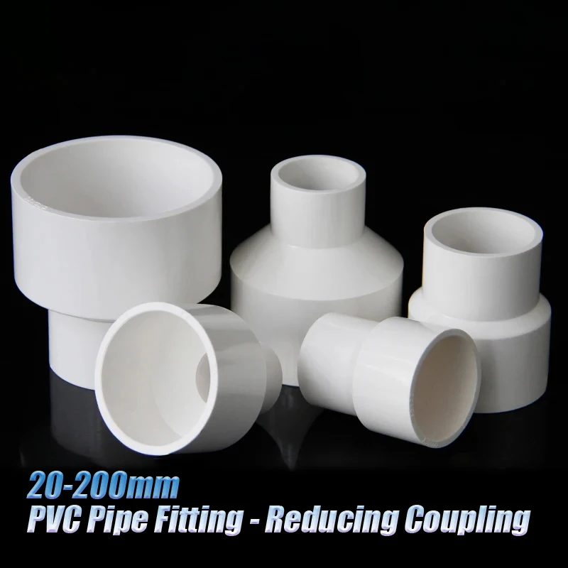 1-5pcs/lot 20-200mm White PVC Pipe Fitting - Reducing Coupling Water Pipe Fitting Garden Irrigation Water Tube Aquarium Adapte