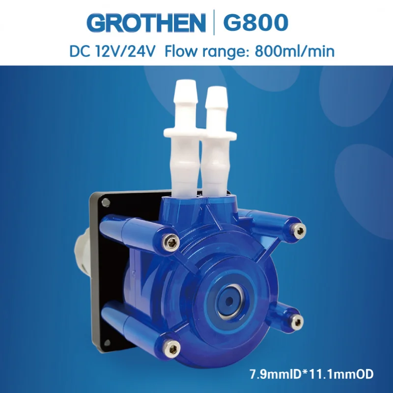 Peristaltic Pump 0.21GPH (800ml/min) for Fluid Transfer & Draining. Metering System for Lab Glue & Adhesives