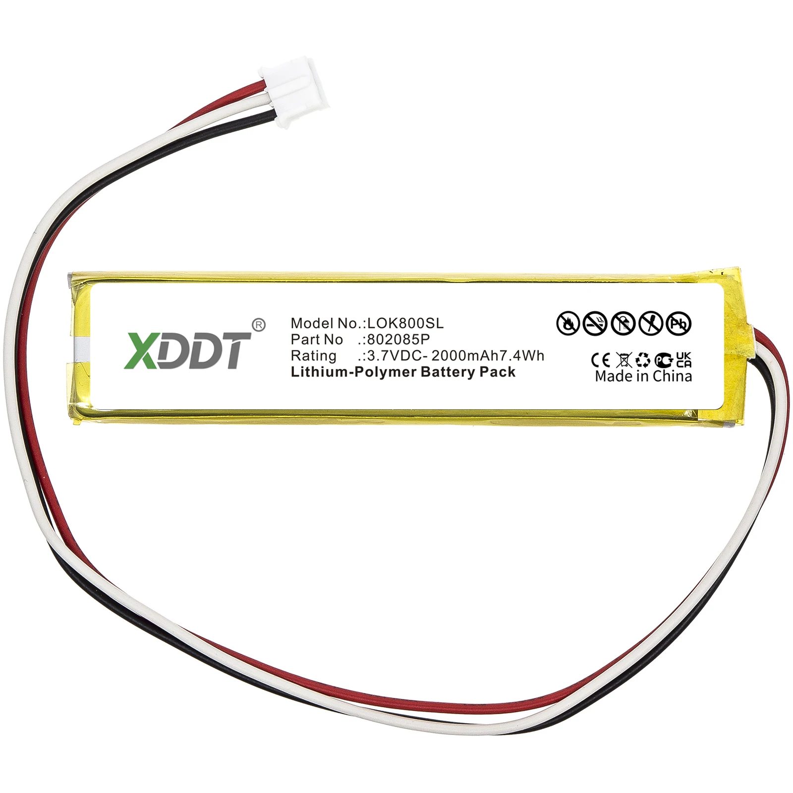 3.7V 2000mAh Replacement Keyboard Battery For Logitech K800 MX KEYS YR0073 Keyboard 533-000177 533-000221 802085P 533-000141