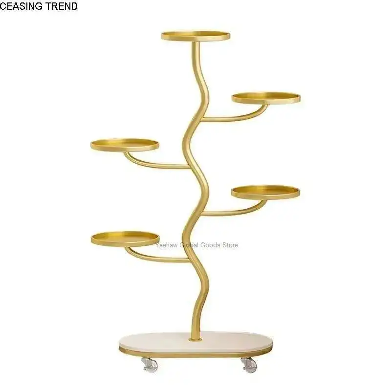 Кронштейн Рамка Полка для растений Железный дисплей Металлическая лестница Полка для цветов Напольная многоуровневая Полка для украшения растений Цветок