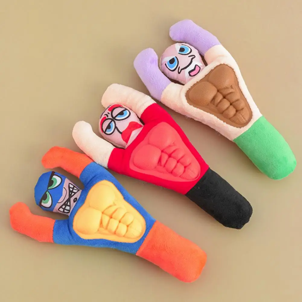 Pet Molar Toy Plush Dog Toys Cartoon Design Chew Toy for Teething Durable Soft Squeaky Pet Toy for Small to Dogs Durable