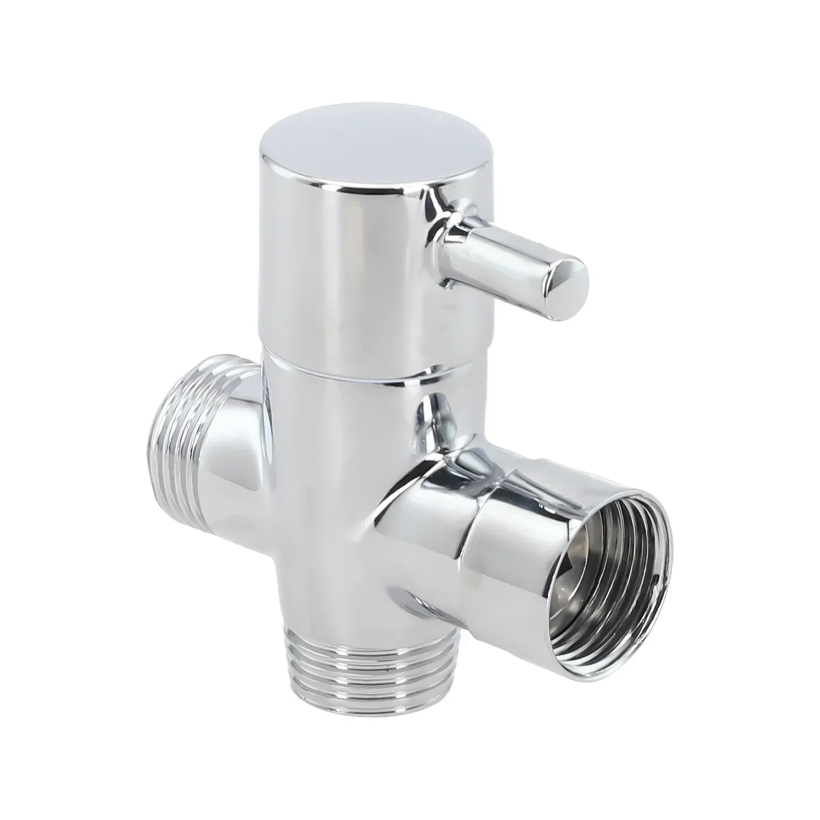 Household Products Diverter Valve Hand-held Sprinkler 3 Way Brass Chrome Converter For Shower Head G1/2in T-adapter