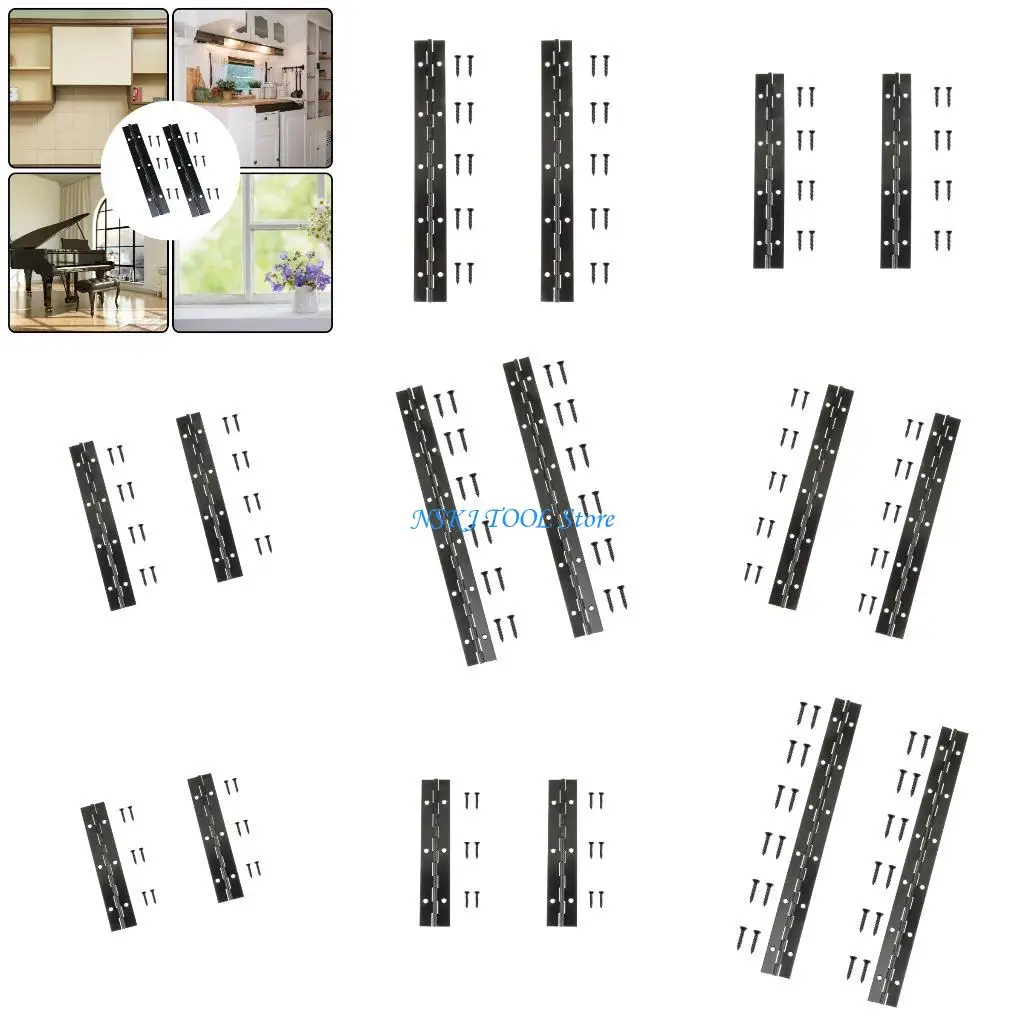 

L8RC Upgrades Quality Piano Hinge for Bifold Door Ensuring Long Service Performances Smooth Operation Screws Included for Home