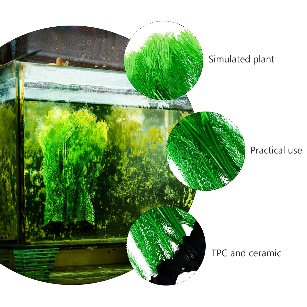 

Artificial Aquatic Plants Decorative Water Grass for Fish Tank Living Room Hotel Restaurant Plastic Plant nament Simulated