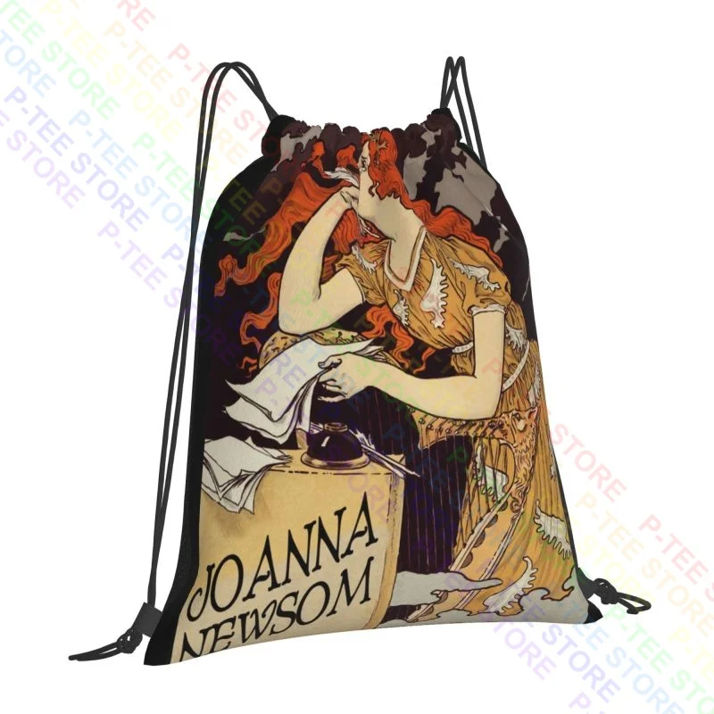 Joanna Newsom Joni Mitchell Kate Bush Vashti Bunyan Fleet Foxes Drawstring Bags Gym Bag Vintage Gym Tote Bag