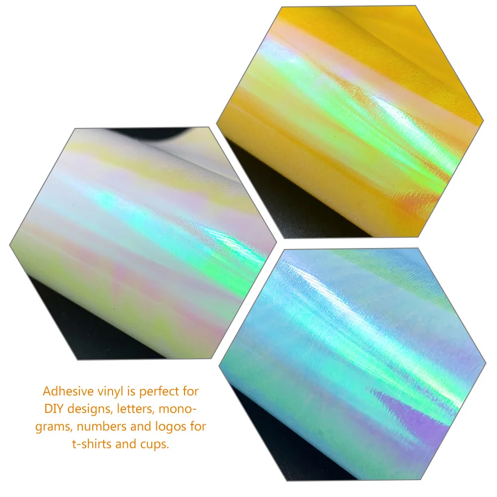 

5 Rolls Adhesive Vinyl Film for DIY T-Shirts Cups Numbers Logos Permanent Vinyl Crafts Transfer Film