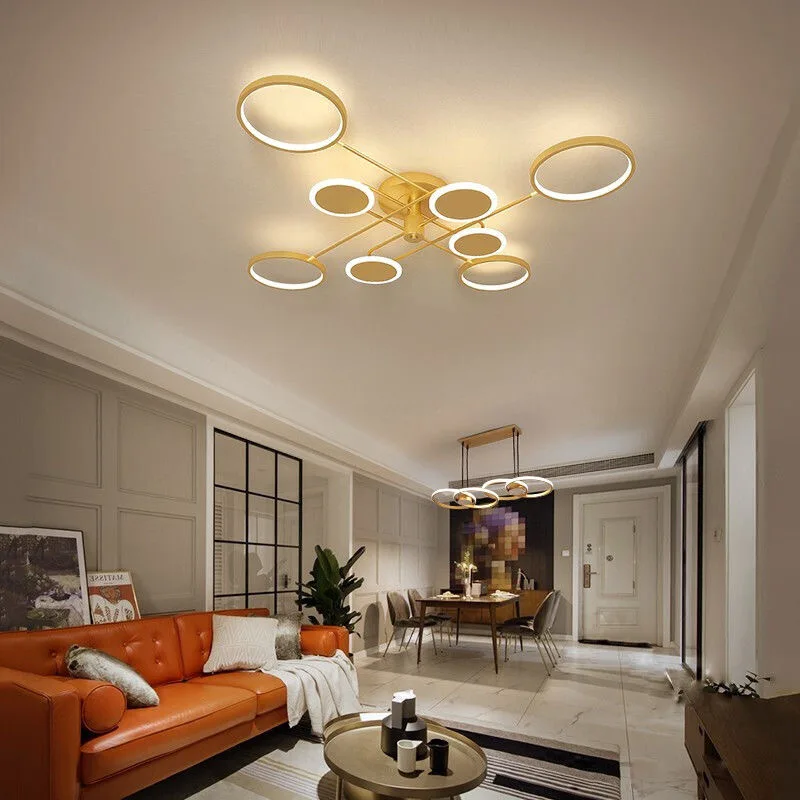 

New Modern Style LED Dimmable Ceiling Chandeliers For Living Dining Room Bedroom Kitchen Home Decor Lustre Lighting Dropshipping