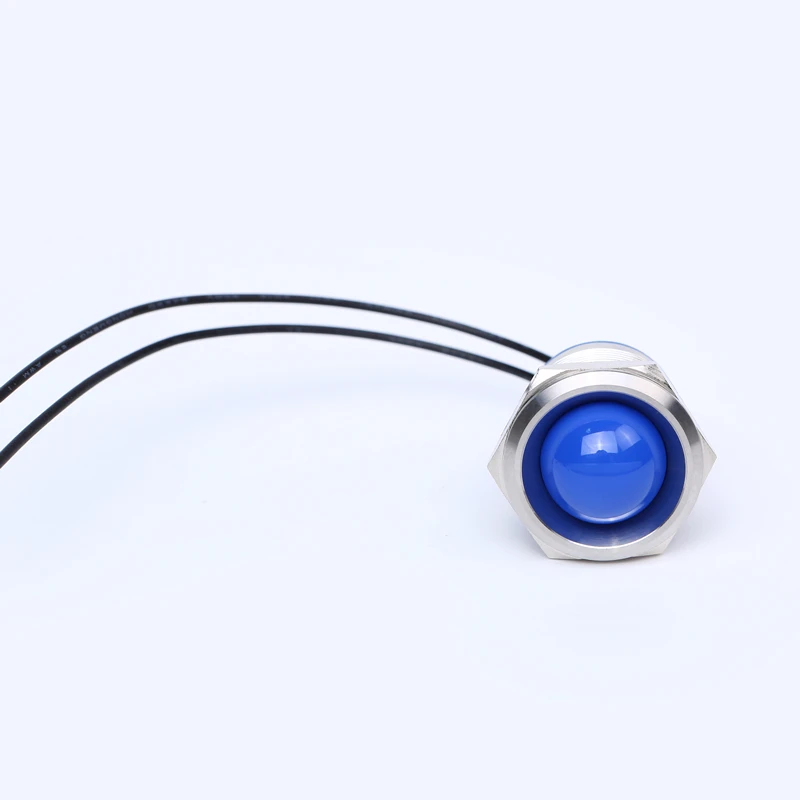 22Mm Metal Black Messing Rvs IP67 Led Indicator Light Pilot Signaal Lamp Met 15Cm Kabel (PM22-DX)