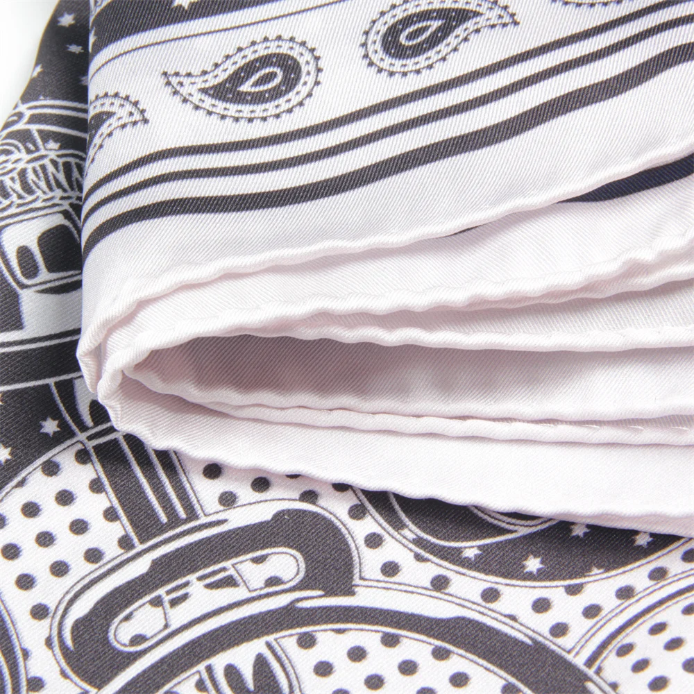 Новинка 2023 года, роскошный саржевый шелковый шарф ручной работы, женские квадратные шарфы с двусторонним принтом, накидки, Echarpes, платки, женские хиджабы, 53 см