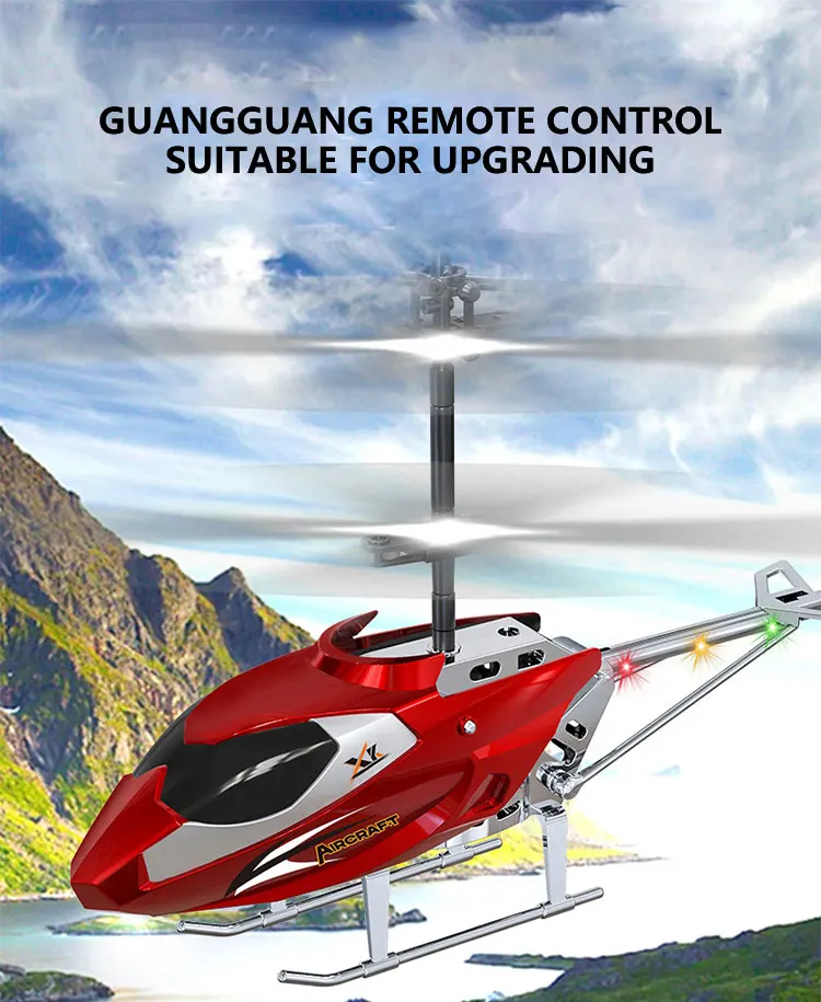 RC Helicopter Drone  Rechargeable Remote Control Helicopters Fall-Resistant  With Gyro Outdoor Remote Control Toy Model