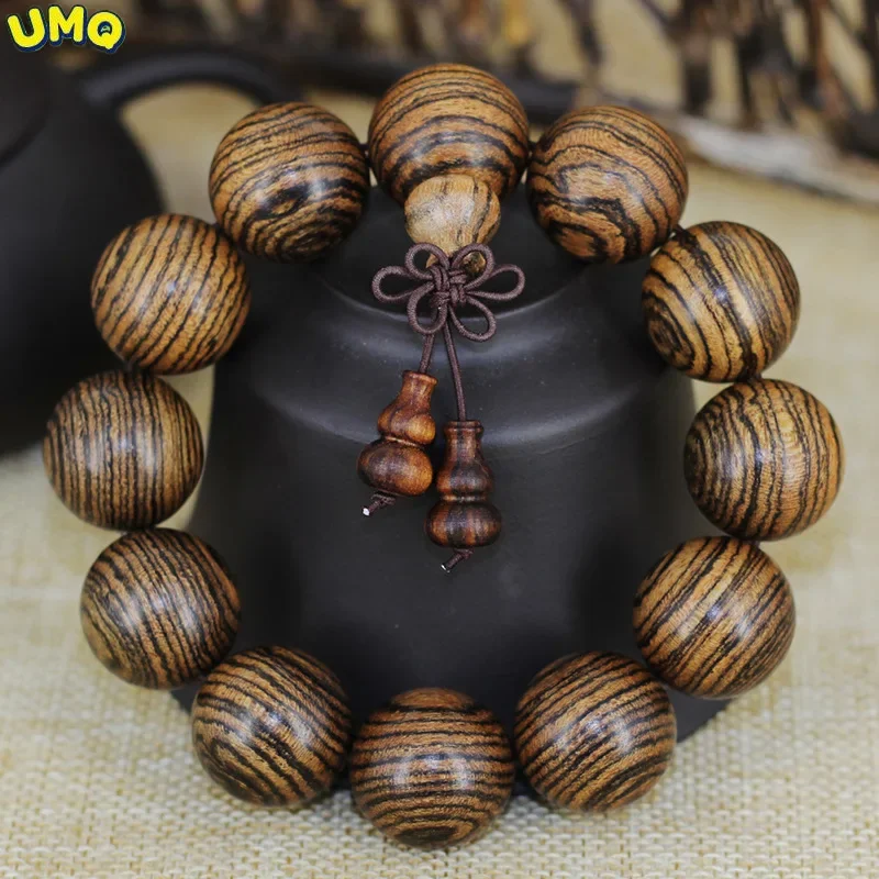 

Purple Oil Wood Tiger Skin Sandalwood Bracelet 2.0 Buddha Beads Tiger Skin Sandalwood Buddha Beads 108 Rosary Bracelets