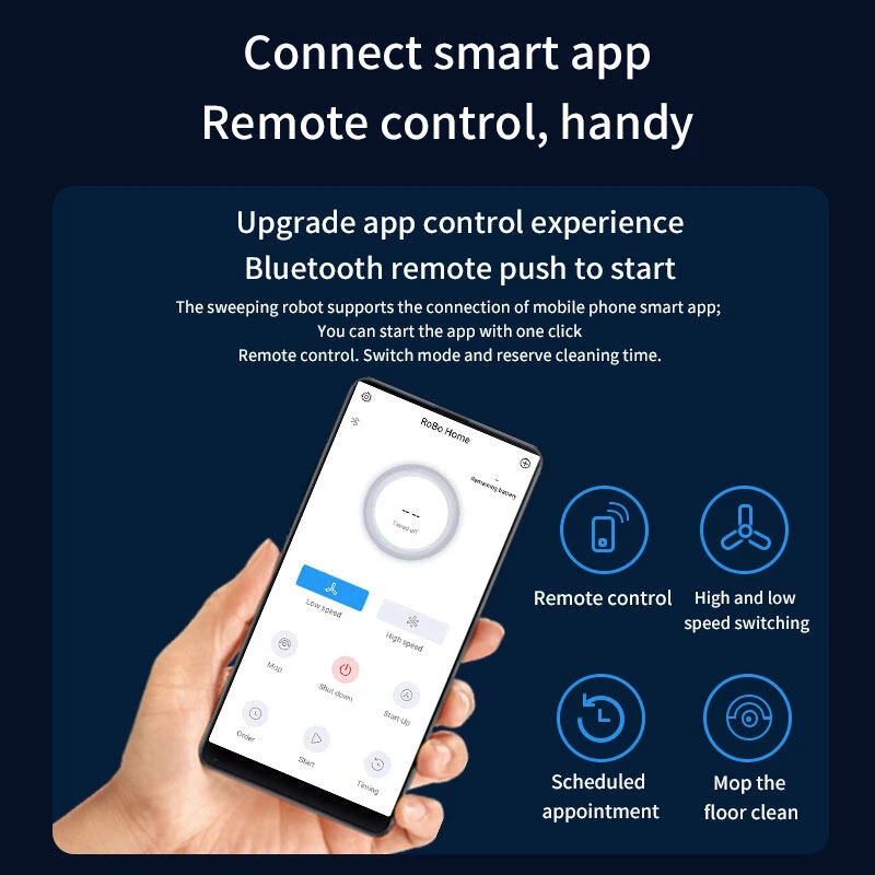 A99G-Robot مكنسة كهربائية ذكية رفيعة للغاية أوتوماتيكية كنس شفط سحب 3 في 1 APP التحكم عن بعد