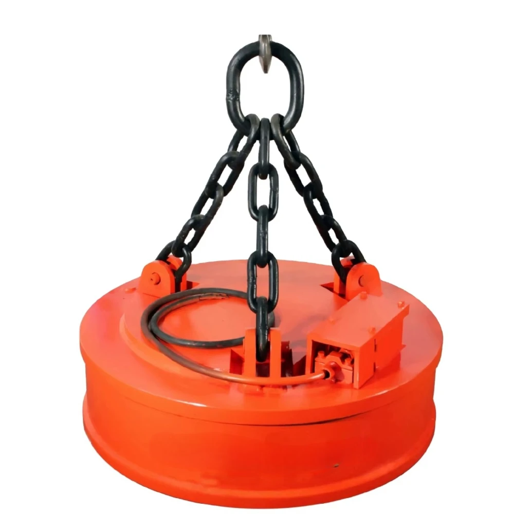 Wear-Resistant Surface Scrap Iron Lifting Magnetic Suction Cup Excavator Circular Lifting Magnet for Long-Term Use