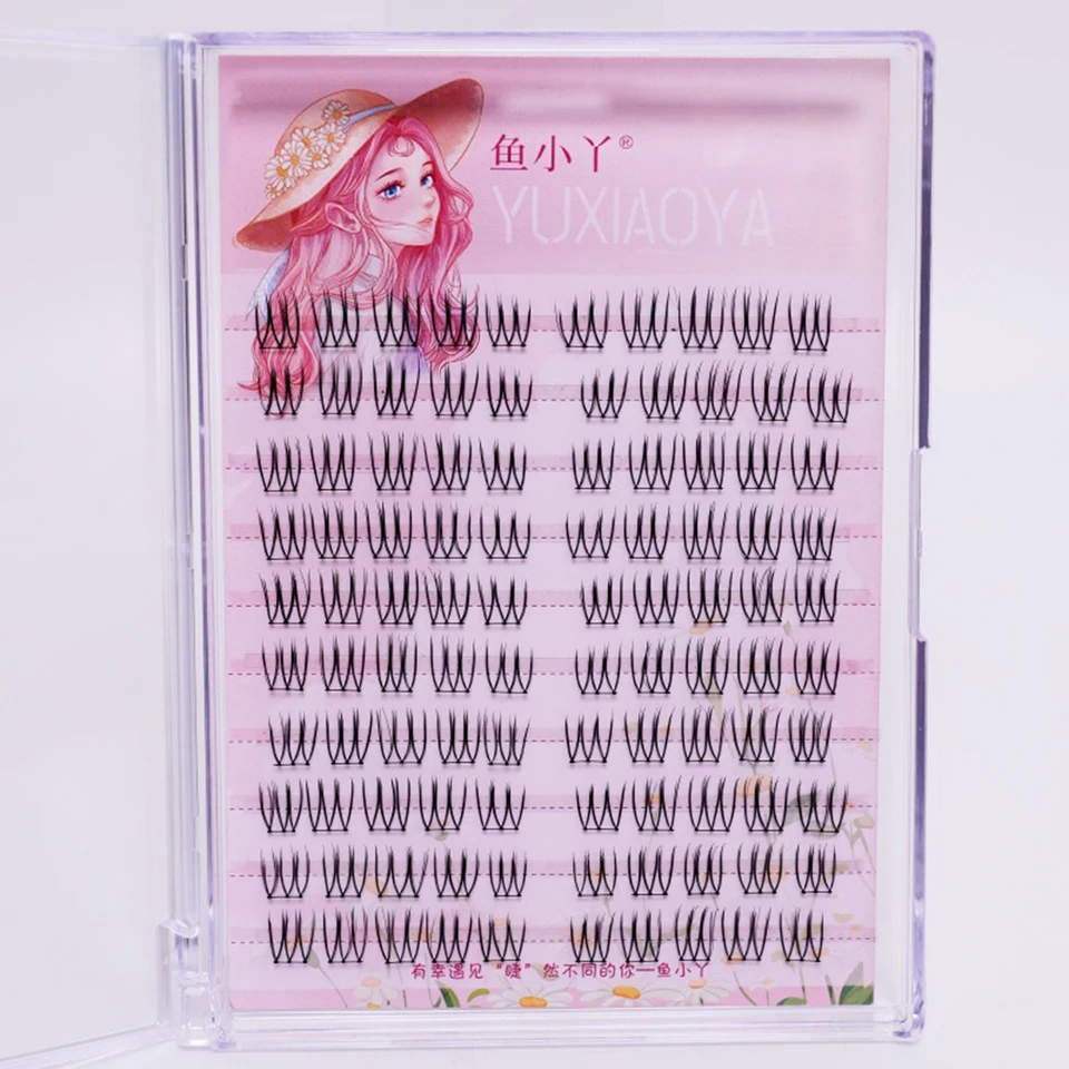 Pestañas postizas individuales DIY estilo coreano manga, segmentadas para maquillaje de ojos 5