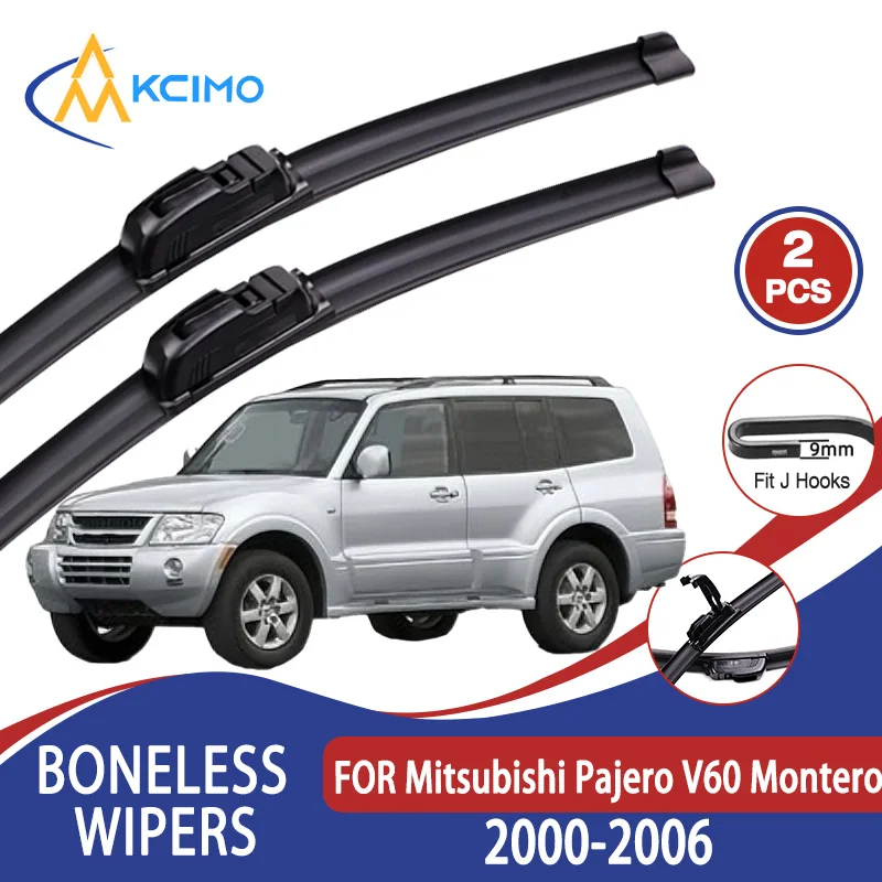 

For Mitsubishi Pajero V60 Montero 2000-2006 Car Wiper U-type Soft Rubber Boneless Wiper HD Quiet Durable Automotive Wiper 20"+20