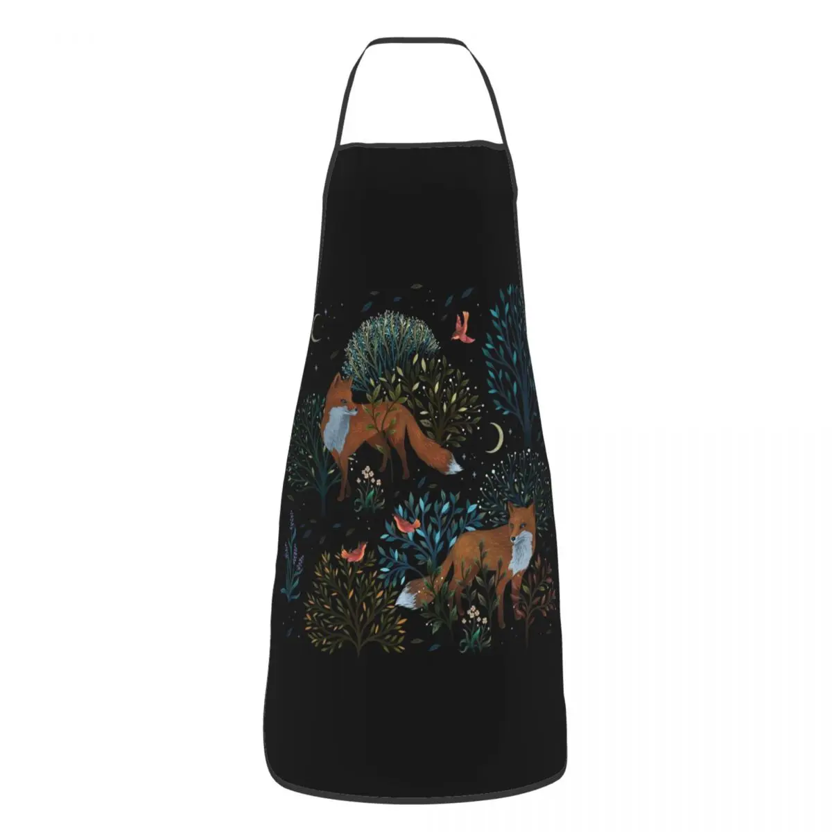 Forest Fox Apron Chef Cooking Tablier Waterproof Bib Kitchen Cleaning Pinafore for Women Men Gardening