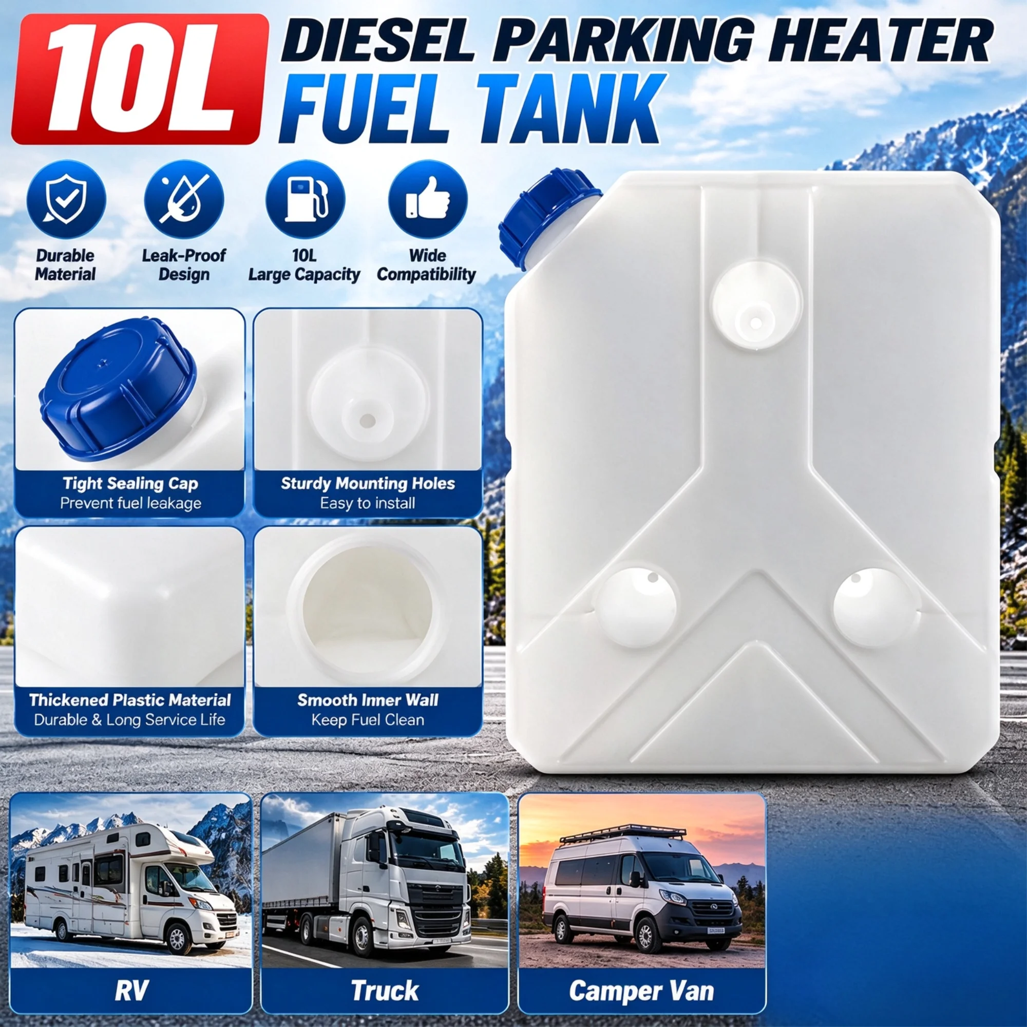 Diesel Heater Fuel Tank 10L - 10L 디젤 주차용 히터 연료 탱크,