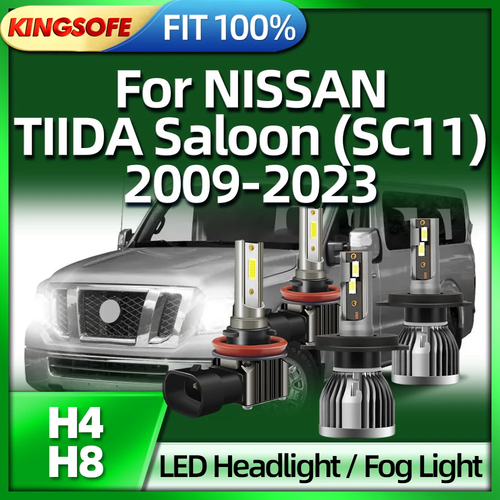 

KINGSOFE LED Bulbs H4 230000LM Bright lamp H8 Fog Light 6000K For NISSAN TIIDA Saloon (SC11) 2009 2010 2011 2012 2013 2014-2023