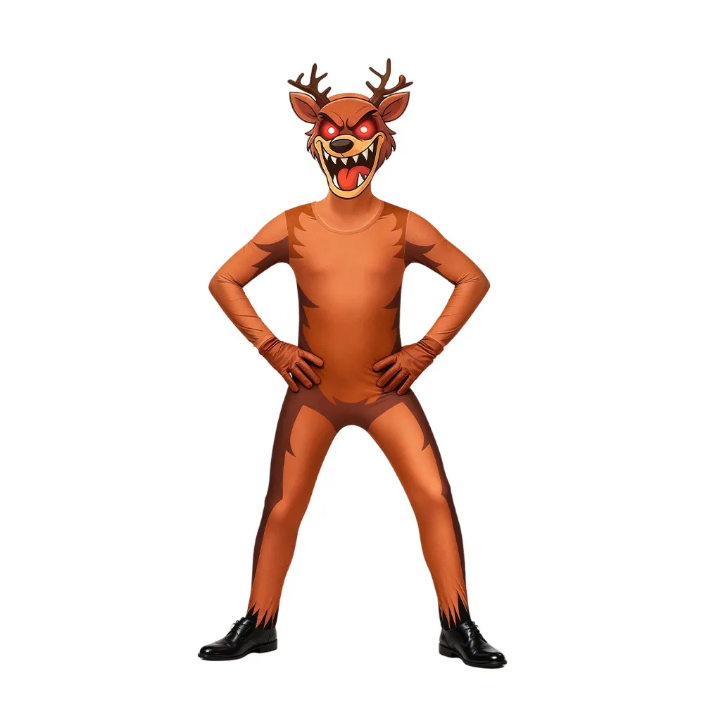 99 ليلة في الغابة الغزلان زي تأثيري الزي هالوين زي للطفل كابوس الرنة هدية عيد الميلاد