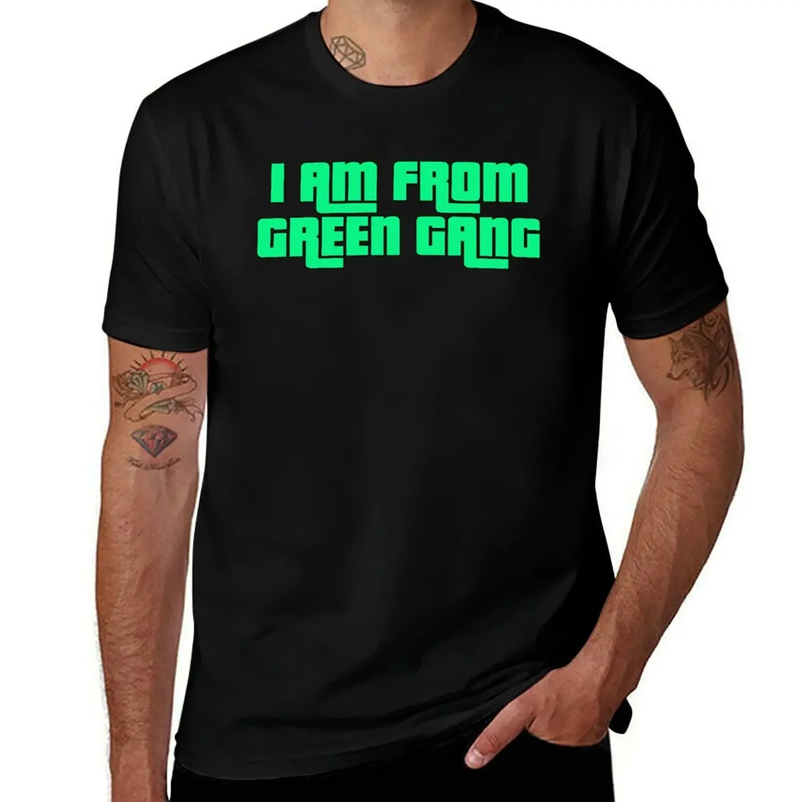 

green gang GTA V T-Shirt vintage t shirts T-shirts oversize man t shirt tee shirts for men