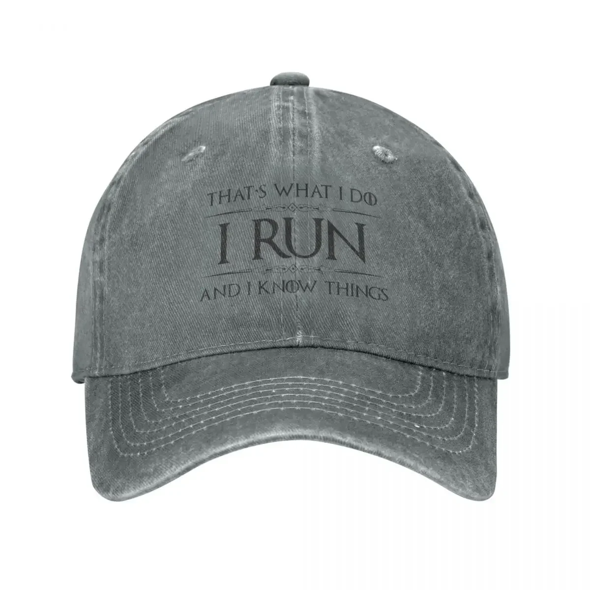 Running Gifts for Runner & Jogger - I Run & I Know Things Funny Gift Ideas for Jogging Lovers Who Love Track Health Baseball Cap