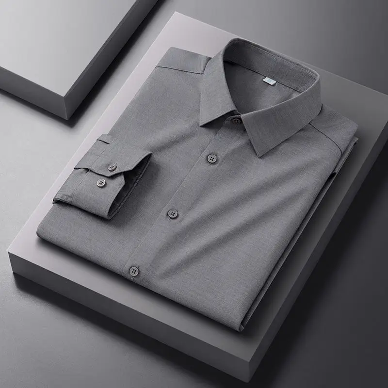 

Wool Modal White Shirt Men's Long Sleeved Thickened 9XL Fits126 Kg Casual Long Sleeve Man Shirt Plus Size Big and Tall Business