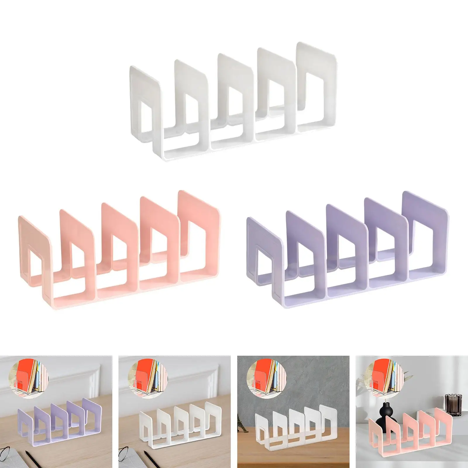 Creative Book Stand Countertop Divider Shelf Tabletop Tour Frames Book Stand