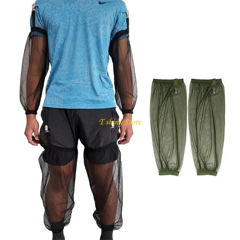 n58f-1pair-unisex-breathable-leg-gaiters-camping-arm-sleeves-foldable-leg-gaiters