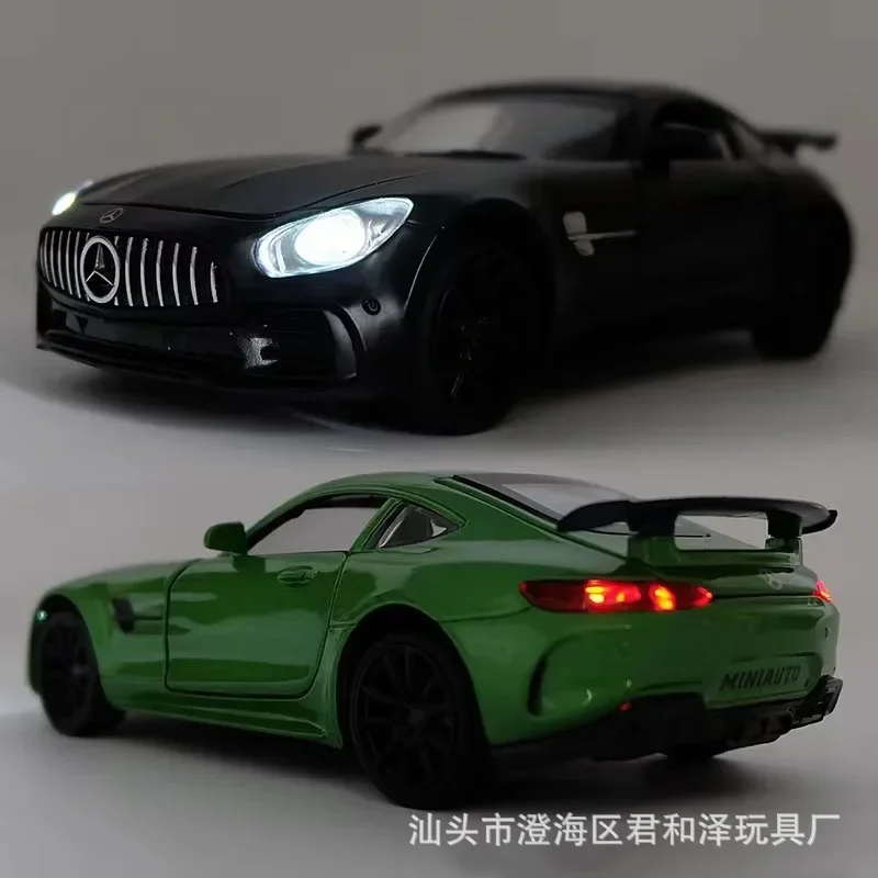 1:32 Diecast Alloy Model Car Miniature Mercedes-Benz GTR AMG Supercar Simulation Metal Vehicle Kids Toys Boys for Children Gifts