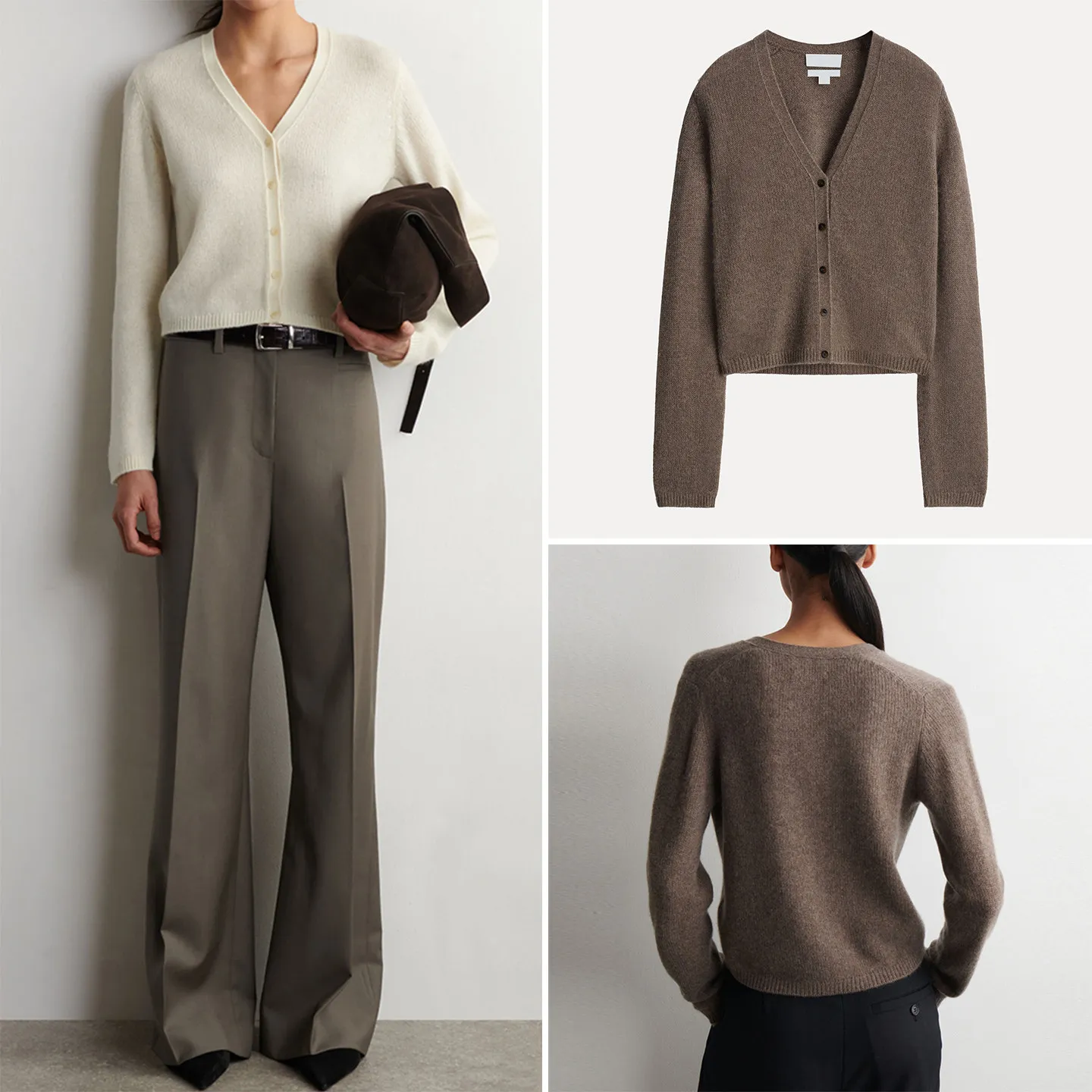 

Fashionable V-Neck Open Cardigan Women's Knitted Sweater Short Style Long Sleeve Spring 2026 Elegant Quality Zadata Brand