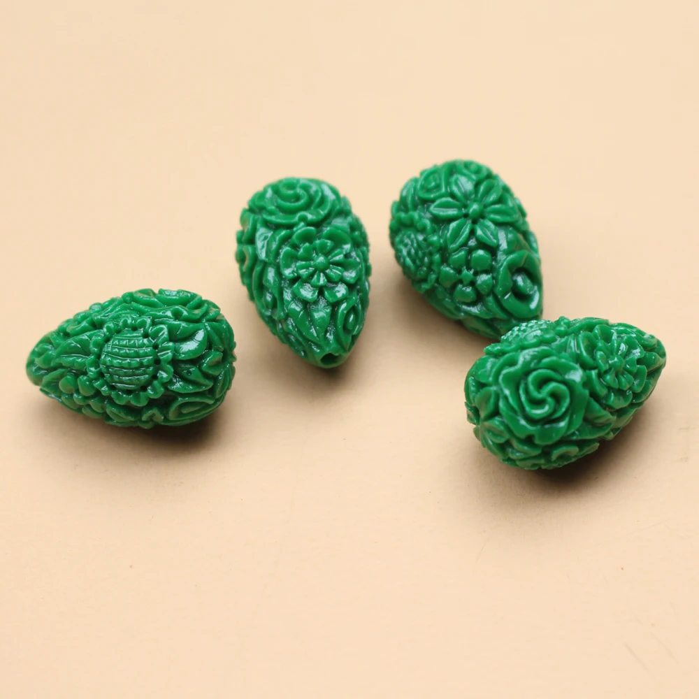 10 teile/los 27mm 33mm 40mm Korallen perlen Große Korallen Blume perlen Drop Form Cabochon Mix farbe für schmuck machen – Detail 17